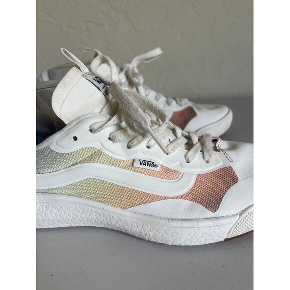 VANS Ultracush Ultrarange Men's 8 Sneakers Low Top Sunrise Blue Orange White - Picture 2 of 12